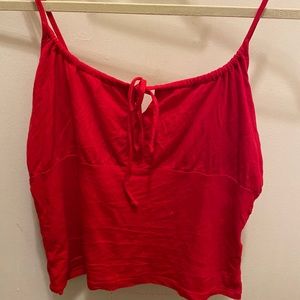 Red cropped Tank
